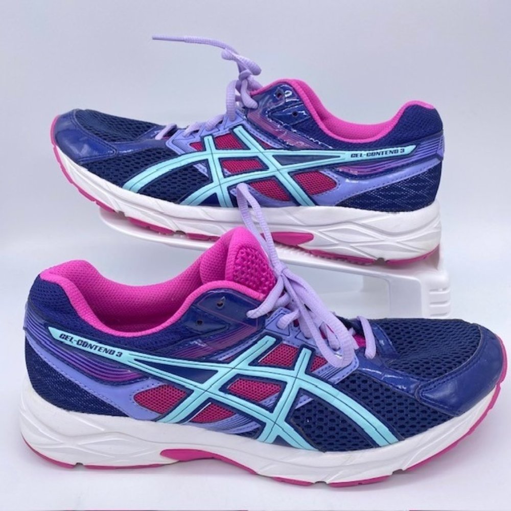 Asics‎ Women's Gel Contend 3 T5F9N Running Shoes Sneakers Size 9.5 Navy Pink